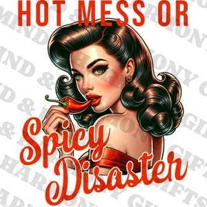 Retro Housewife PNG Graphic, Sarcastic Woman Funny Pinup Art DIY Gift Digital Download for Prints Sarcasm Craft Adult Humor Trendy Clipart