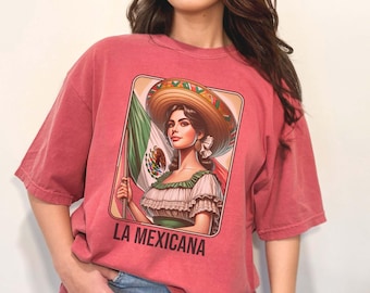 La Mexicana Comfort Colors Shirt, Mexican Pride Graphic Tee