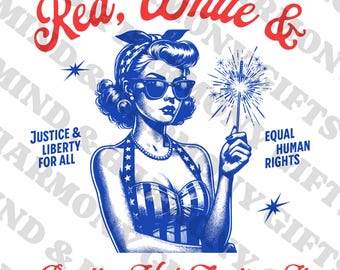 Liberal 4th of July PNG Red White Blue Anti Fourth of July Protest Design Political Retro Clip Art Funny USA Graphic America Sarcastic DIY