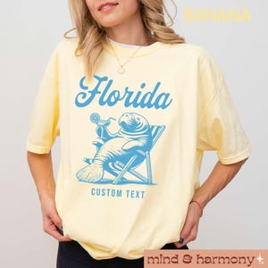 Custom Florida Manatee PNG Personalized Florida Vacation Graphic Digital File Download Florida DIY Gift Manatee Clip Art Girls Trip Design