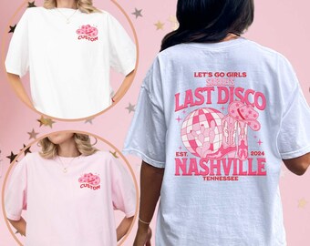 Custom Last Disco Cowgirl Bachelorette Comfort Colors Shirt