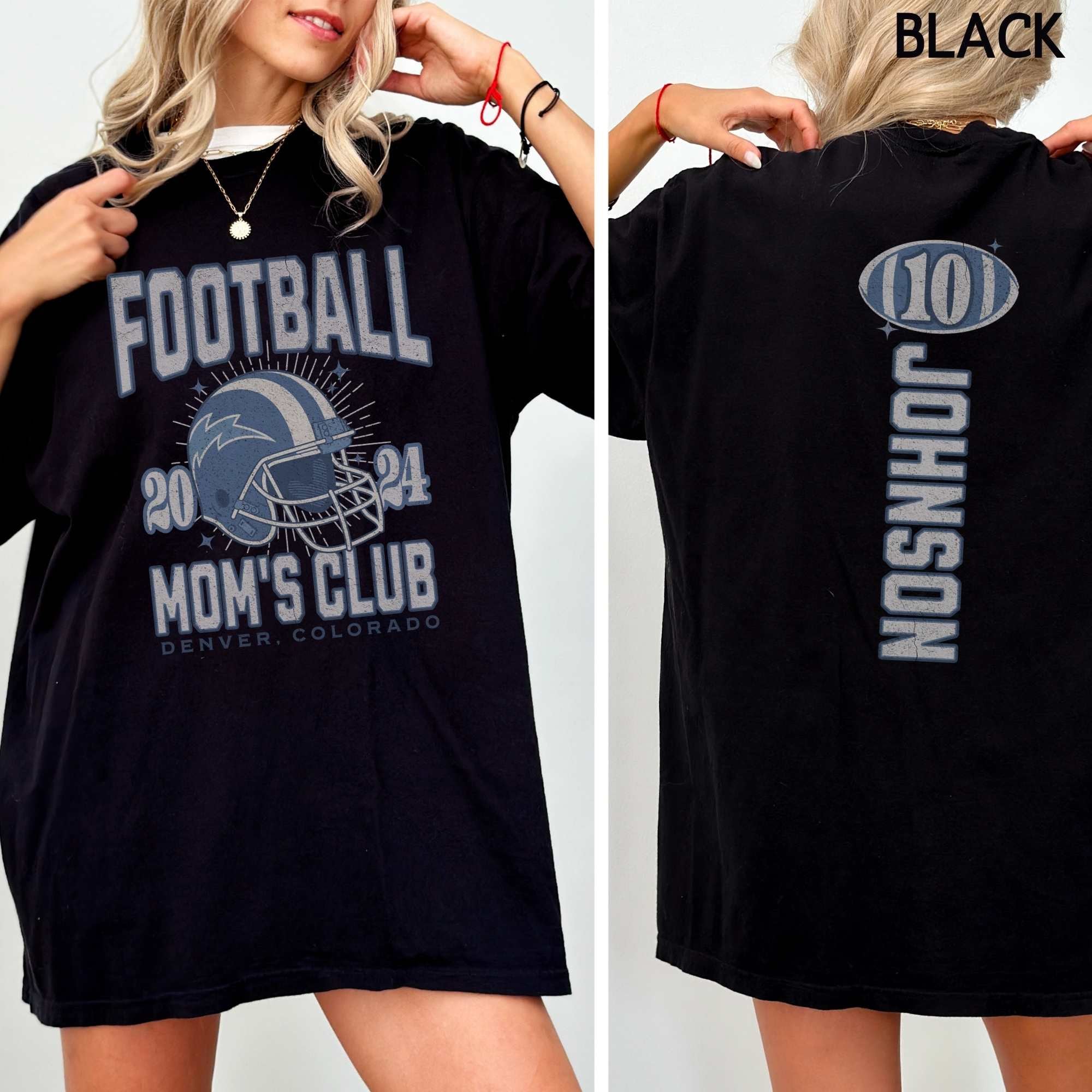 Custom Football Mom Shirt, Personalized Sport Mom Athlete Jersey Number ...