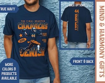Custom Football Chargers Shirt Sweater Hoodie Front and Back
