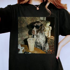 Funny German Shorthaired Pointer Coffee Shirt, Dog Mom Tshirt Meme Gift Comfort Colors Tee