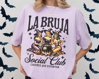 La Bruja Chismosa PNG Latina Witch Social Club Gráfico, Witchy Chisme DIY Manualidad Mexicana Halloween Descarga Digital Hispana LatinX Su Regalo