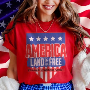 Funny Anti 4th of July Protest Shirt Political Tshirt Patriotic Graphic Tee FDT Land of Free Comfort Colors Independence Day Fourth T-Shirt