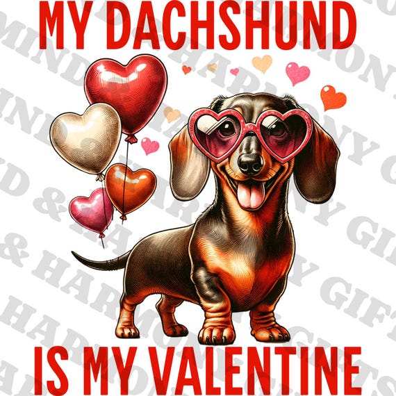 Dachshund Valentines PNG, V Day Dog Art Cute Doxie Craft Instant Digital Download Funny Anti Valentine Dog Mom Gift DIY Dachshund Graphic
