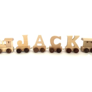 Personalised Letter Train Toy, Christening Gift, Wooden Toy Train, 1st Birthday Train Gift, Christening Train, 1st Xmas Train Set image 10