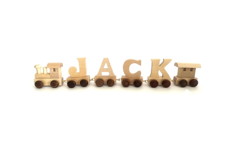 Personalised Letter Train Toy, Christening Gift, Wooden Toy Train, 1st Birthday Train Gift, Christening Train, 1st Xmas Train Set image 10