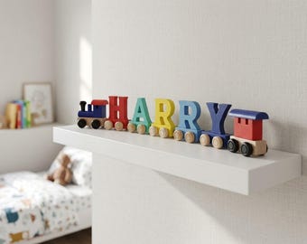 Alphabet Wooden Colourful Train Letters For Personalized Name as Children Gifts Present