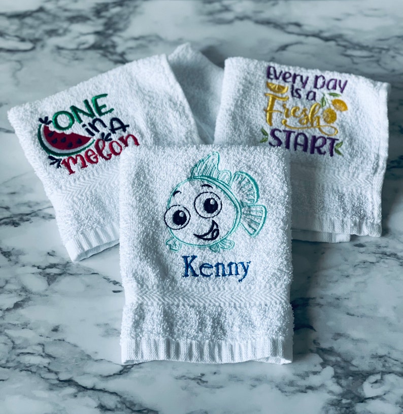Personalized Washcloth Custom Washcloth Embroidered Etsy