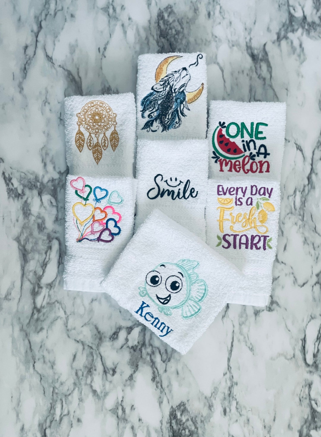 Personalized Washcloth Custom Washcloth Embroidered Washcloth Etsy