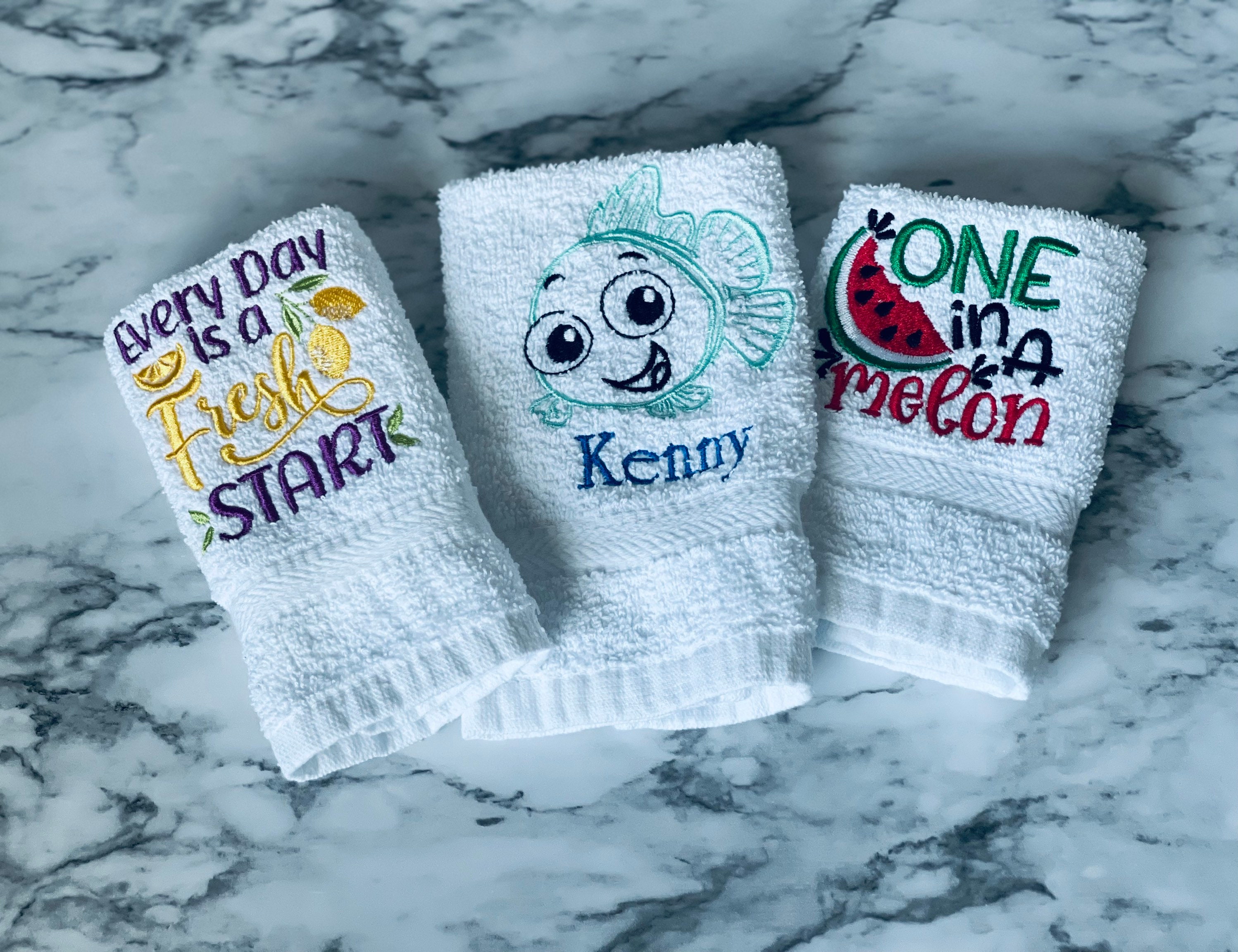 Personalized Washcloth Custom Washcloth Embroidered Washcloth Etsy