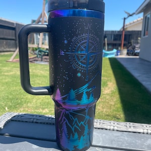 Rainy Chief Rainbow Night Lake 15OZ Tumbler