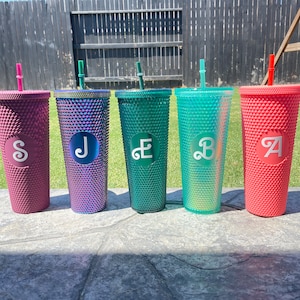 Personalized Studded Tumbler with Movie Font,  Doll inspired  24 oz Tumbler