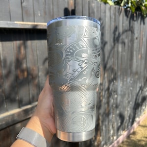 Gearhead Gift Idea: 30 oz Tumbler for Car Enthusiasts - Automotive Travel Cup, Ideal for Cold Beverages Grey No Brand
