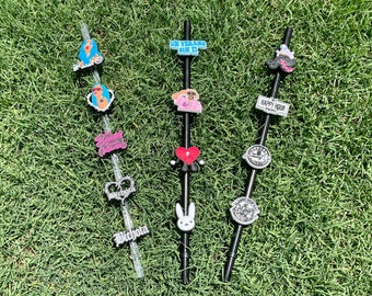 Un Verano Sin ti, Karol G, Bichota, Straw Buddies, Straw Charms, Sister Straw Toppers, Drink Straw Stoppers,
