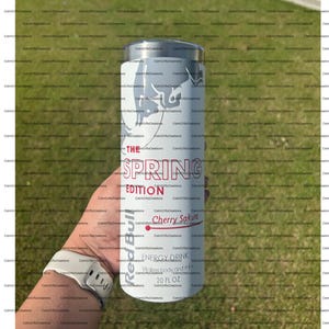 RB Energy Drink Inspired 20 oz Tumbler, Viral Energy Drink Tumbler, personalized Gift Cherry Sakura
