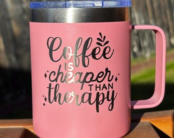 12oz Insulated Coffee Cup, Stainless Steel Coffee Cup, Coffee Mug, Coffee Cup with Lid, Dishwasher Safe, Personalized Coffee Cup