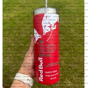 RB Energy Drink Inspired 20 oz Tumbler, Viral Energy Drink Tumbler, personalized Gift Watermelon