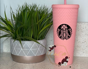 Matte Pink Studded Tumbler, Soft Touch Studded Tumbler, matte black, 24oz double Wall Tumbler, 24 oz Double wall tumbler Matte Black Tumbler