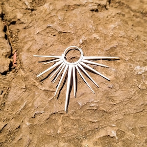 Futuristic Single Earring - Star Geometric Earring - Modern Celestial Earring for Wedding - Bridal Star Earrings - Single Earring