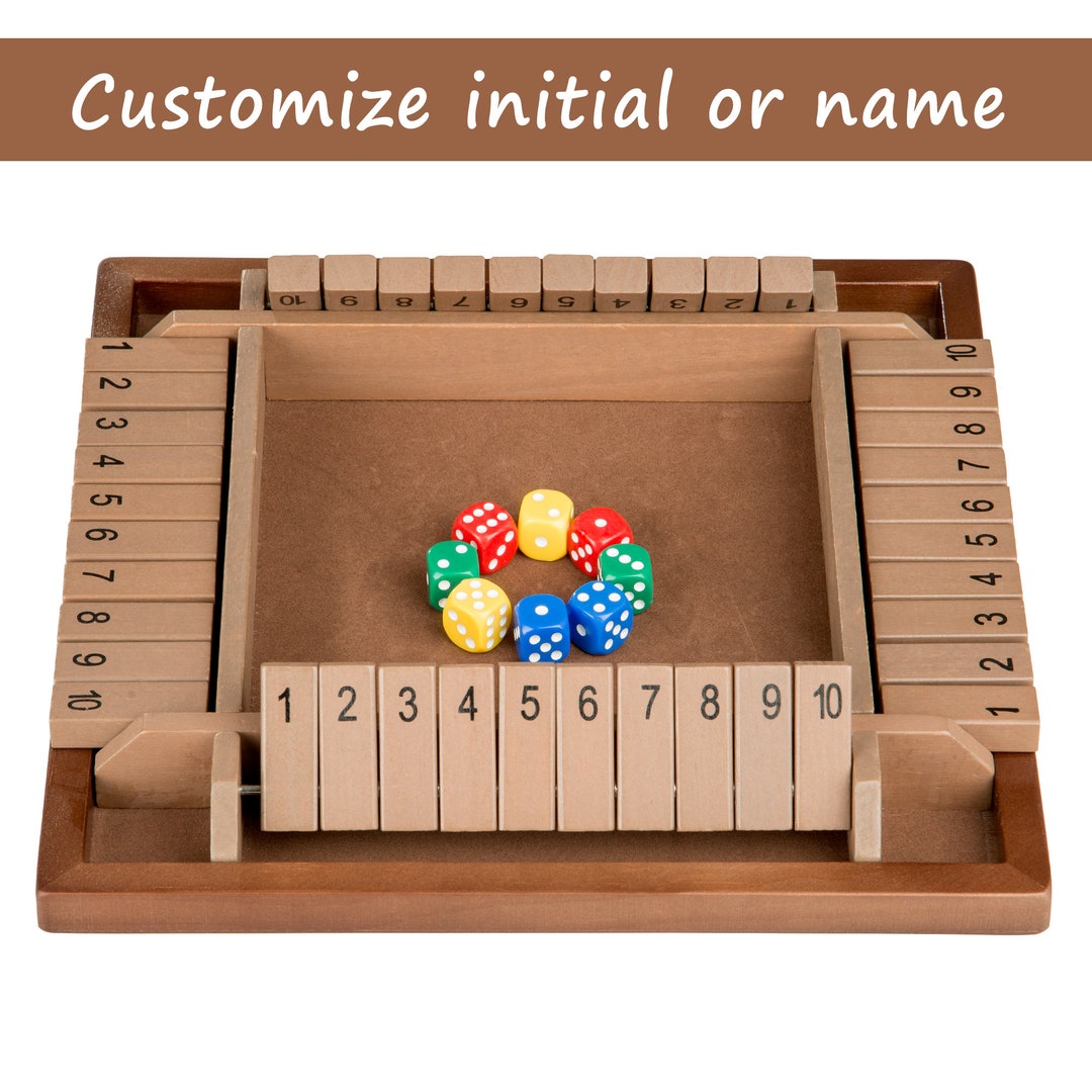 Personalized 12 Inches 4way Shut the Box Dice Board Game for Etsy
