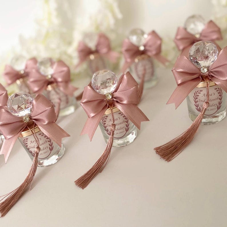 Personalized Rose Gold Wedding Candle Favors: Shot Glass Party Favors ...