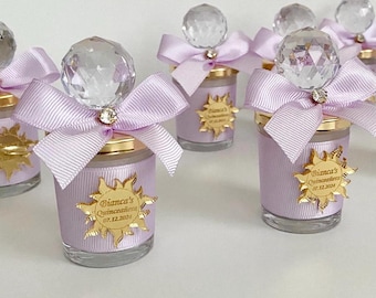 Personalized Tangled Sun Candle Favors, Quinceañera, Sweet 16, Baby Shower