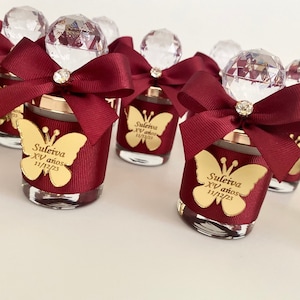 Burgundy Butterfly Party Favors: Quinceañera, Sweet 16, Baby Shower