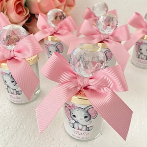 Elephant Baby Shower Candle Favors, Shot Glass Party Decoration