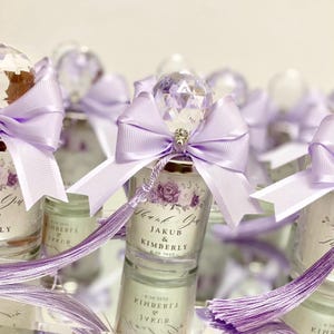 Personalized Purple Lilac Wedding Candle Favors, Thank You Favors in a ...
