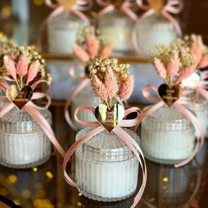 Luxury Personalized Wedding Favor for Guests, Luxury Wedding Favors, Classy Glass Candle , Baby shower Favors, Bridal Shower Favors