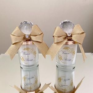 Crystal Lid With Ribbon Personalized Candle Favor for Guests in Bulk ...