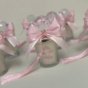 Pink Quinceanera Candle Favors: Wedding Party Decor