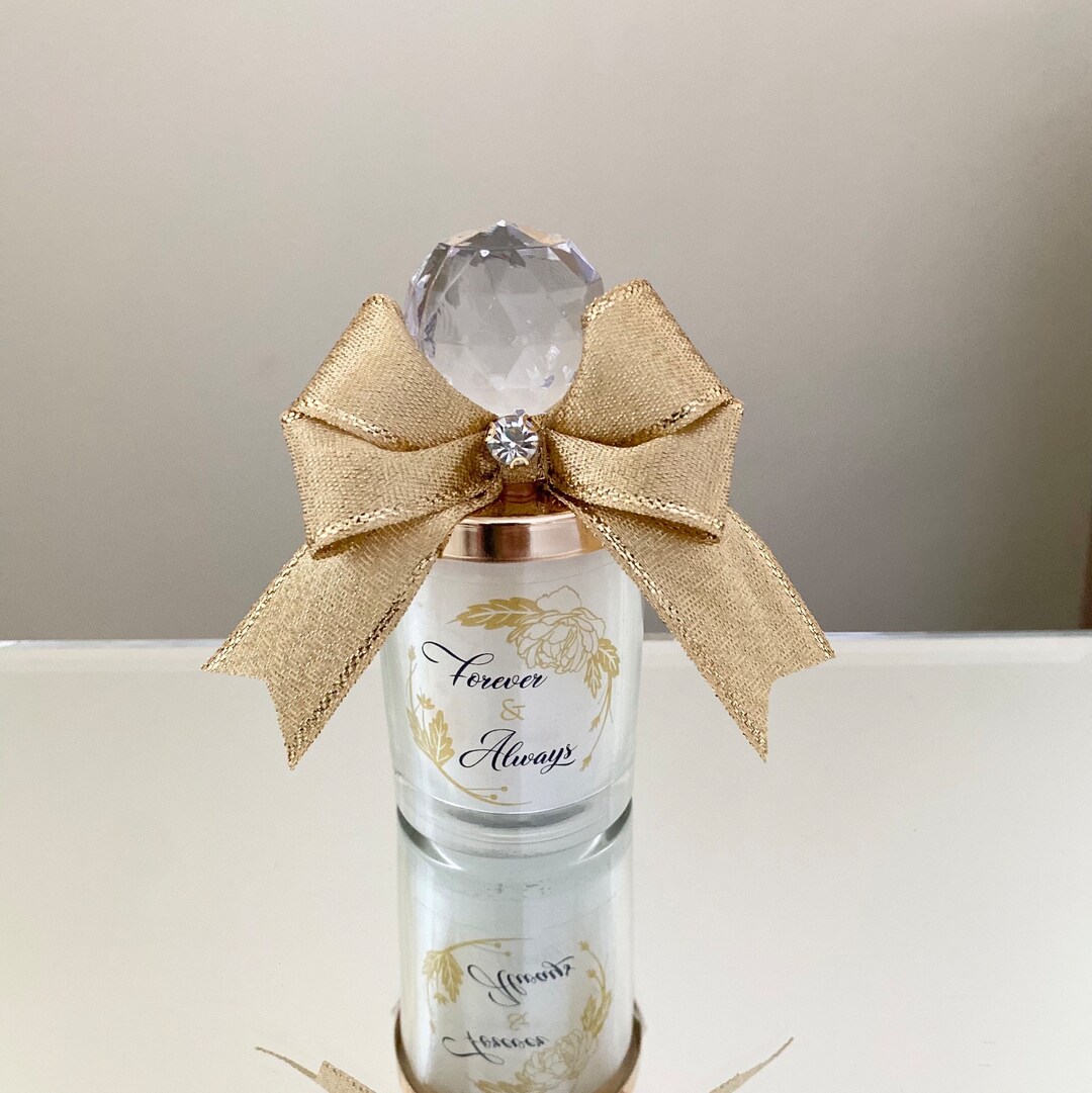 Personalized Gold Wedding Candle Favors for Guests, Shot Glass Candle