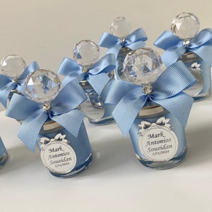 Blue Baby Shower Candle Favors: Shot Glass Party Favors