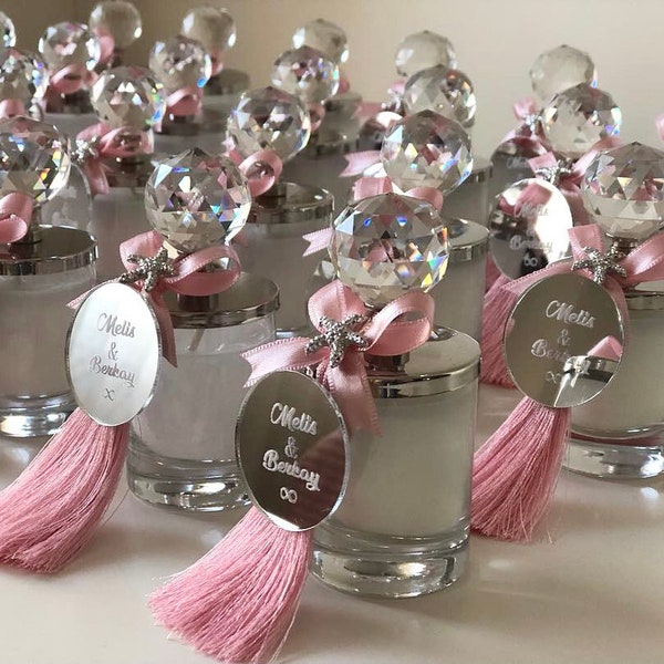 Personalized Shot Glass Party Candle Favors for Guests, Baptism Favors, Baby Shower Favors, Christening Favors, Candle Favors