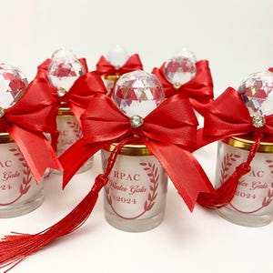 Party Candle Favors, Sweet 16 Favors, Shot Glass Baby Shower Decoration Party Favors, Red Party Favor Candle, Quincenera Favors