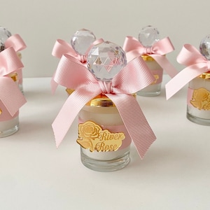Rose Tag Candle Favors: Baby Shower, Quinceanera, Sweet 16