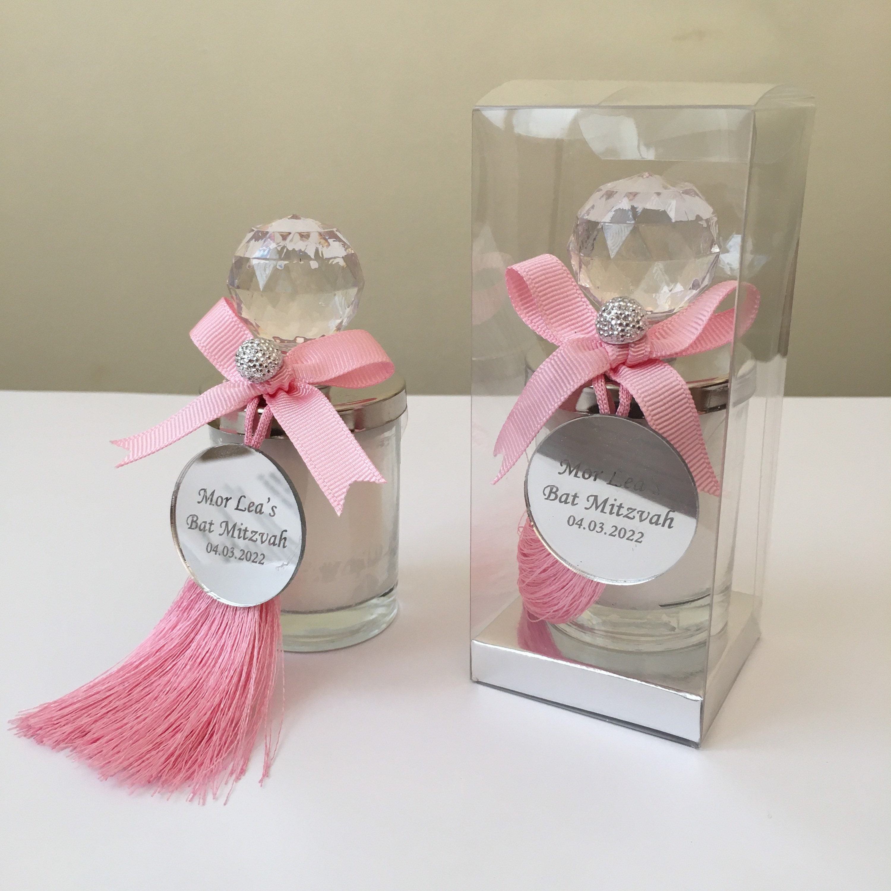 Personalized Wedding Candle Favors, Shot Glass, Crystal Ball Lid - Etsy