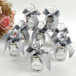 Quinceañera Party Favors, Personalized Elegant Candle Favors in Shot Glass, Sweet 16 Mis 15 Mis Quince 15 años Favors, Wedding Favor