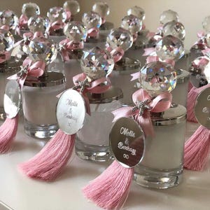Personalized Shot Glass Party Candle Favors for Guests, Baptism Favors, Baby Shower Favors, Christening Favors, Candle Favors