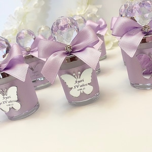 Baby Shower Butterfly Favors for Guests, Quinceanera Party Butterfly Candle Favors in Shot Glass, Sweet 16 Favors, Baptism Favors