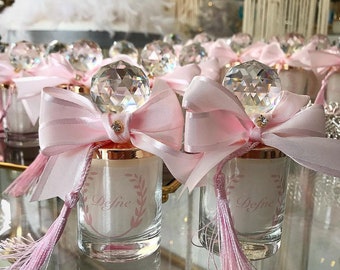 Personalized Wedding Favors for Guests, Wedding Candle Favors, Shot Glass Candle Favors, Wedding Favors for Guests in Bulk, Party Favors