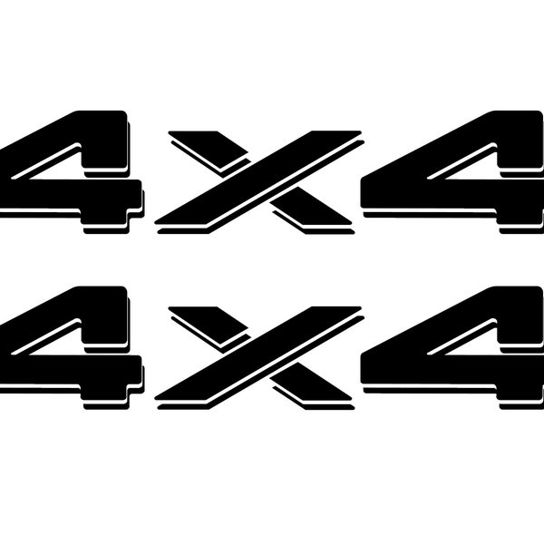 2 sets of 2 4X4 Vinyl Decal Stickers for Truck, SUV, or ATV