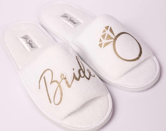 Bride and Bridesmaid Slippers