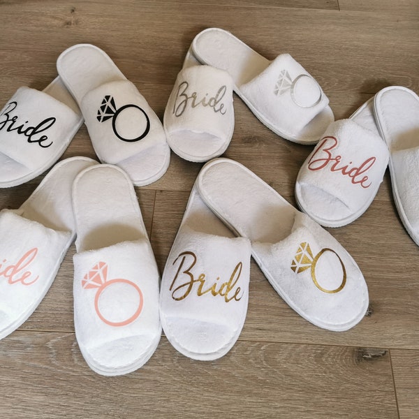 Bride and Bridesmaid Slippers