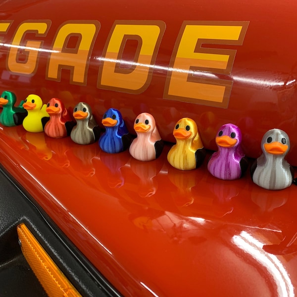 3D printed cruise ducks.  Multicolored, your choice of one, two, three, or four cruising ducks.