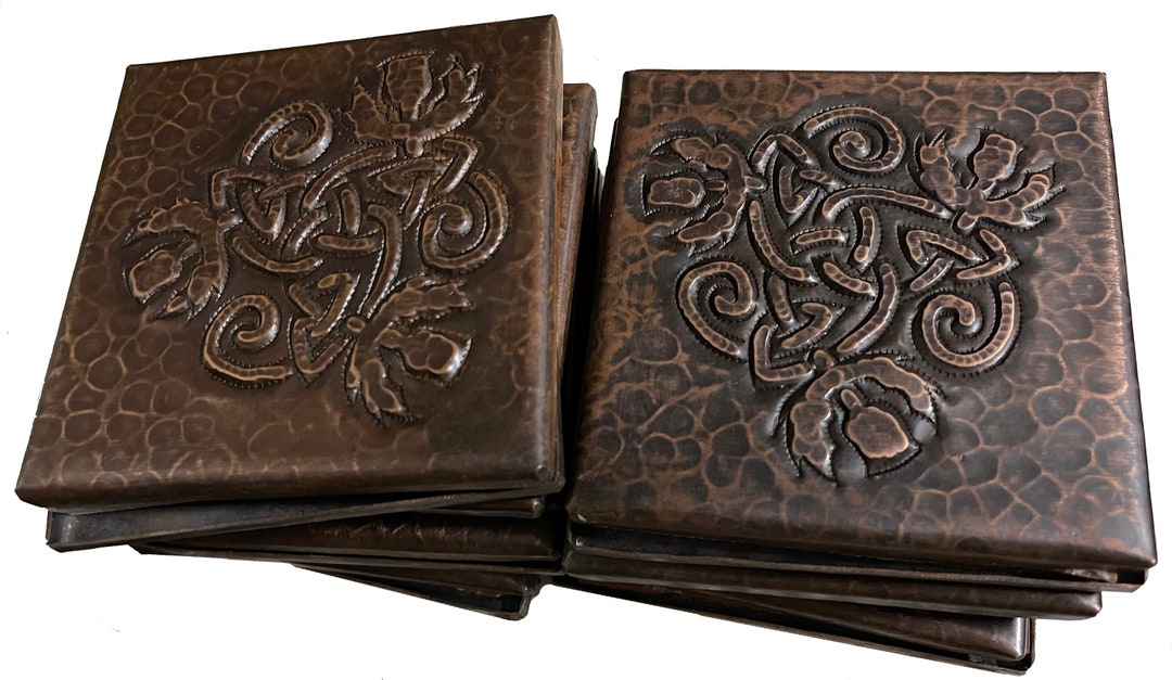 Hammered Copper Tile 144x4 Hand Hammered Copper Tiles With Ceramic